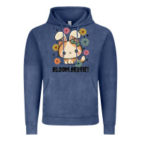 Vintage Denim bloom bestie cat Vintage Hoodie - MaliasSmallBusiness