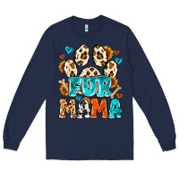 Navy fur mama Long Sleeve Tee - MaliasSmallBusiness