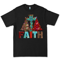 Black cross and christmas trees Premium Tee - AdoDesignShop