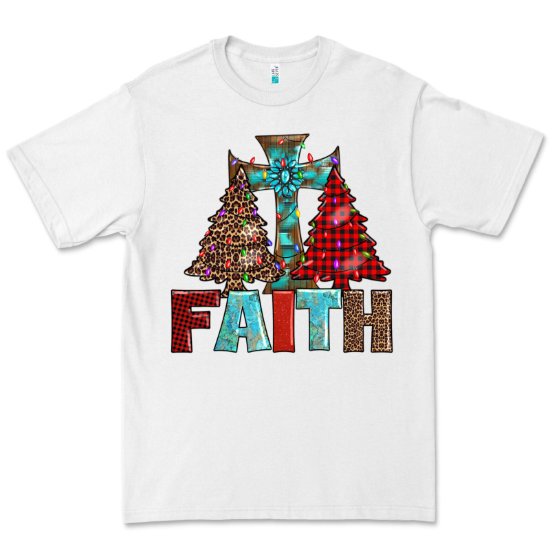 Cross And Christmas Trees Premium Tee by AdoDesignShop | Teevron