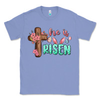 Colony Blue he is risen Classic Tee - MaliasSmallBusiness