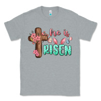 Heather Grey he is risen Classic Tee - MaliasSmallBusiness