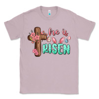 Lilac he is risen Classic Tee - MaliasSmallBusiness