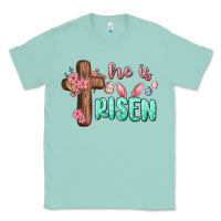 Seafoam he is risen Classic Tee - MaliasSmallBusiness
