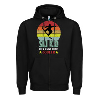 Black ski kid like a regular kid but coolers Zipper Hoodie - Bettercallsaul