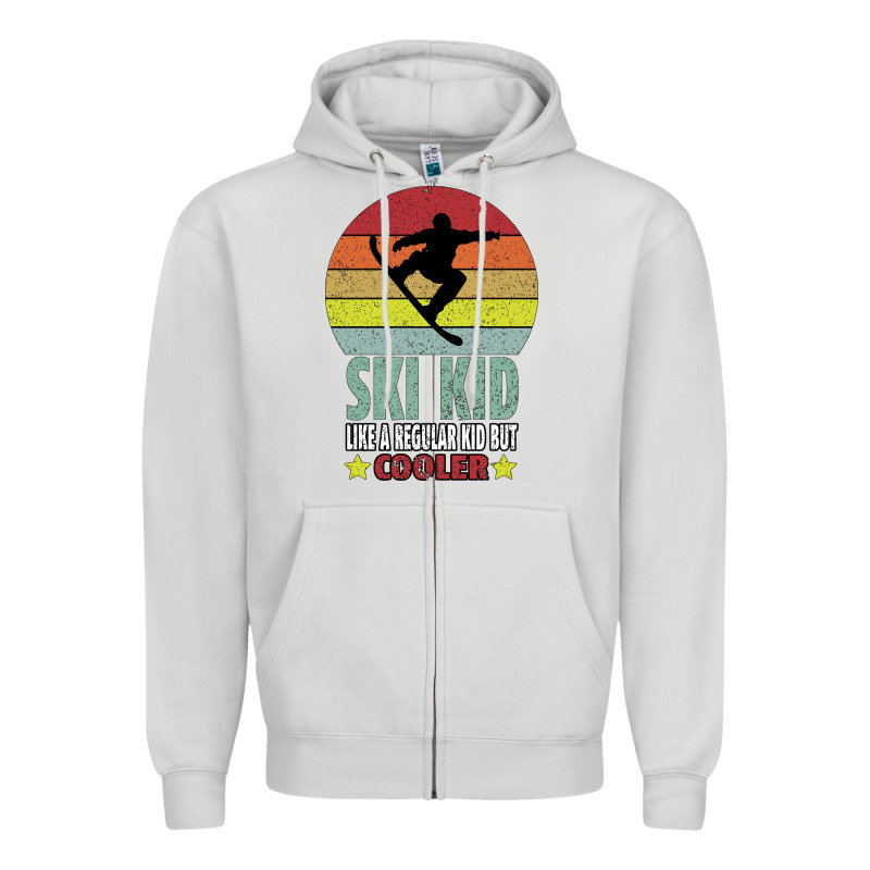 Ski Kid Like A Regular Kid But Coolers Zipper Hoodie by Bettercallsaul | Teevron