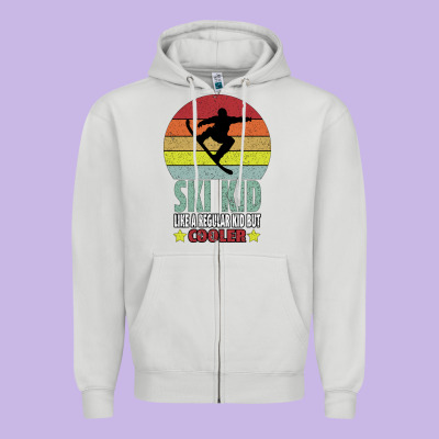Ski Kid Like A Regular Kid But Coolers Zipper Hoodie Designed By Bettercallsaul