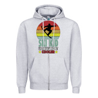Heather Grey ski kid like a regular kid but coolers Zipper Hoodie - Bettercallsaul