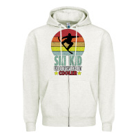 Oatmeal Heather ski kid like a regular kid but coolers Zipper Hoodie - Bettercallsaul