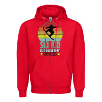 Red ski kid like a regular kid but coolers Zipper Hoodie - Bettercallsaul