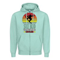 Seafoam ski kid like a regular kid but coolers Zipper Hoodie - Bettercallsaul