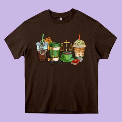 Lawyer Coffee Cups Heavy Core Tee Designed By Adodesignshop