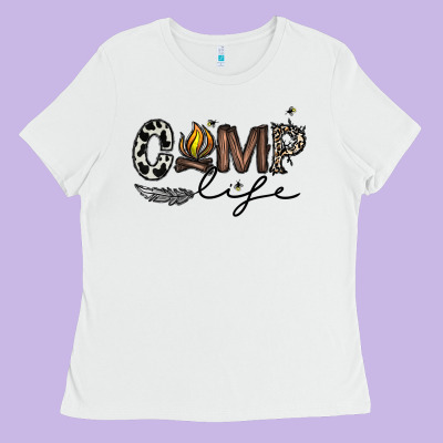 Camp Life Ladies Tee Designed By Cowhidedigitalart