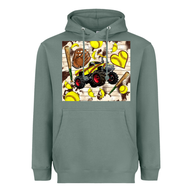 Softball Crusher Heavyweight Hoodie by TumblerDesignByShophia | Teevron