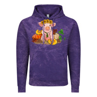 Cloud Purple fall pig Vintage Hoodie - RanaPortraitStore
