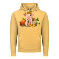 Vintage Mustard fall pig Vintage Hoodie - RanaPortraitStore