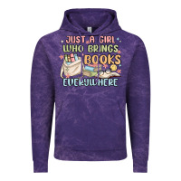 Cloud Purple just a girl who brings books everywhere Vintage Hoodie - MaliasSmallBusiness
