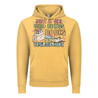 Vintage Mustard just a girl who brings books everywhere Vintage Hoodie - MaliasSmallBusiness