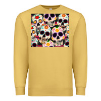 Antique Gold cinco de mayo skull Premium Sweatshirt - CowGirlArtShop
