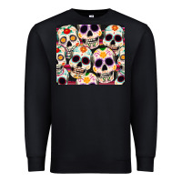 Black cinco de mayo skull Premium Sweatshirt - CowGirlArtShop