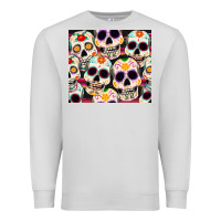 Dove Grey cinco de mayo skull Premium Sweatshirt - CowGirlArtShop