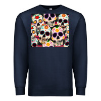 Navy cinco de mayo skull Premium Sweatshirt - CowGirlArtShop
