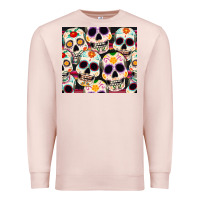 Pale Pink cinco de mayo skull Premium Sweatshirt - CowGirlArtShop