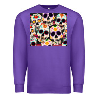 Purple cinco de mayo skull Premium Sweatshirt - CowGirlArtShop