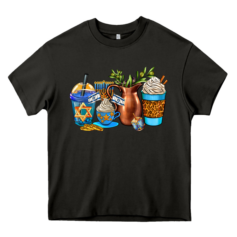 Hannukah Coffee Cups Heavy Core Tee by AdoDesignShop | Teevron