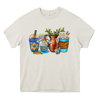 Cream hannukah coffee cups Heavy Core Tee - AdoDesignShop