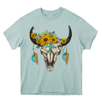 Arona bull skull western Heavy Core Tee - BarkalooDesign