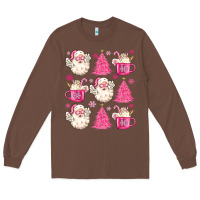 Chestnut retro doodle pink christmas Long Sleeve Tee - MaliasSmallBusiness
