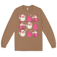 Toasted Coconut retro doodle pink christmas Long Sleeve Tee - MaliasSmallBusiness