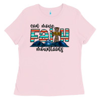 Bubblegum Pink can move faith mountains Ladies Tee - CowhideDigitalArt
