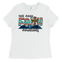White can move faith mountains Ladies Tee - CowhideDigitalArt
