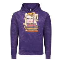 Cloud Purple just a girl who brings books everywhere Vintage Hoodie - MaliasSmallBusiness