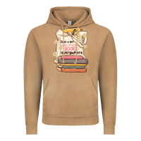 Vintage Camel just a girl who brings books everywhere Vintage Hoodie - MaliasSmallBusiness