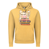 Vintage Mustard just a girl who brings books everywhere Vintage Hoodie - MaliasSmallBusiness