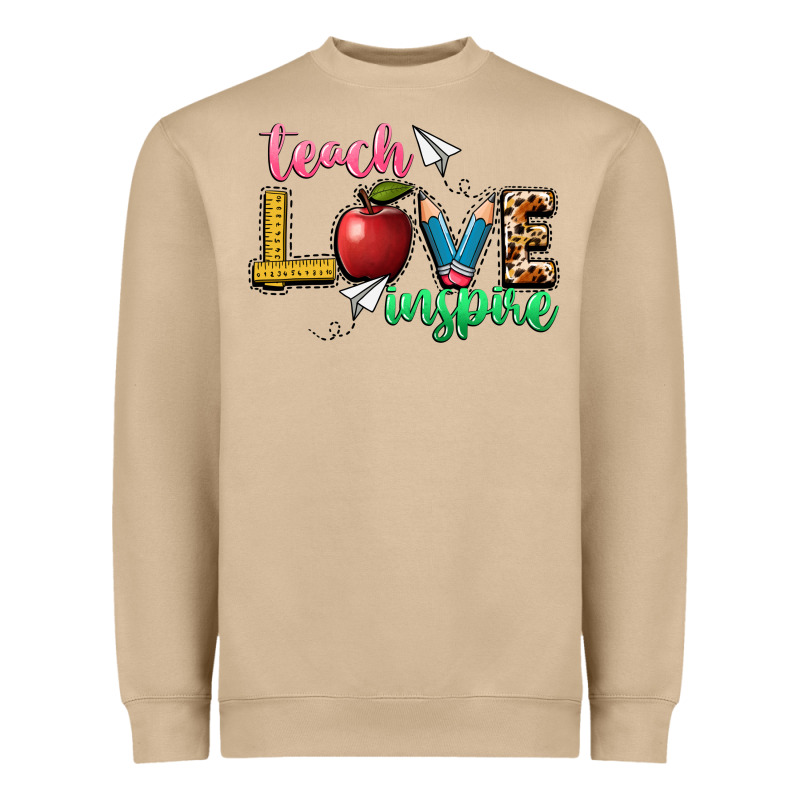 Teach Love Inspire Heavyweight Sweatshirt by NancyCooperArtShop | Teevron
