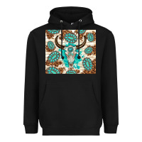 Black gemstone bull skull leopard Heavyweight Hoodie - TumblerDesignByShophia