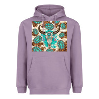 Lavender gemstone bull skull leopard Heavyweight Hoodie - TumblerDesignByShophia
