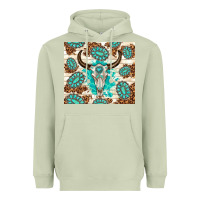 Matcha gemstone bull skull leopard Heavyweight Hoodie - TumblerDesignByShophia