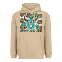 Mushroom gemstone bull skull leopard Heavyweight Hoodie - TumblerDesignByShophia