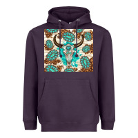 Plum gemstone bull skull leopard Heavyweight Hoodie - TumblerDesignByShophia