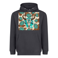 Smoke gemstone bull skull leopard Heavyweight Hoodie - TumblerDesignByShophia