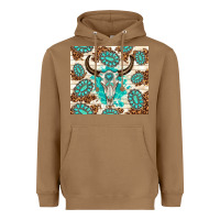 Toasted Coconut gemstone bull skull leopard Heavyweight Hoodie - TumblerDesignByShophia