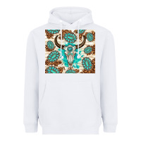 White gemstone bull skull leopard Heavyweight Hoodie - TumblerDesignByShophia