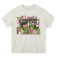 Cream all i need is coffee and plants Heavy Core Tee - JahusDesignShop