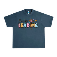 Midnight Navy spirit lead me Urban Heavy Tee - MaliasSmallBusiness