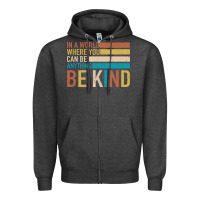 Charcoal Heather Be Kind Zipper Hoodie - Bettercallsaul